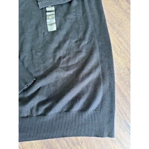 Alfani Men's Long Sleeves Ribbed Raglan Knit Sweater Pullover Top Deep Black XL - Picture 3 of 8